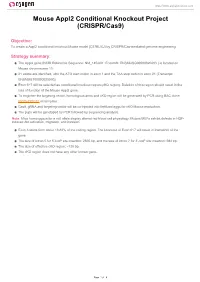 Mouse Appl2 Conditional Knockout Project (CRISPR/Cas9)