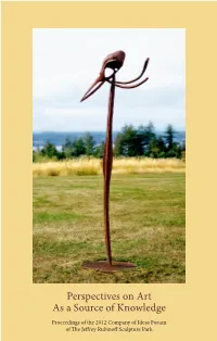 Perspectives on Art As a Source of Knowledge (2012 Forum