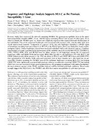 Sequence and Haplotype Analysis Supports HLA-C As the Psoriasis Susceptibility 1 Gene Rajan P