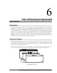 THE APPEARANCE MANAGER Includes Demonstration Program Appearance