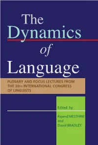 The Dynamics of Language: Plenary and Focus from the 20Th