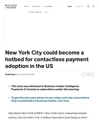Transit May Popularize Contactless Payments In