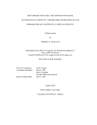 Transnational Identity and Second-Generation Black