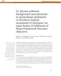 23. Stream Sediment Background Concentrations in Mineralised