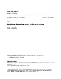 High-Power Energy Scavenging for Portable Devices