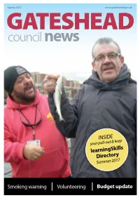 INSIDE Learningskills Directory Smoking Warning Volunteering Budget Update