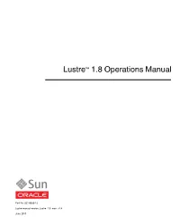 Lustre 1.8 Operations Manual