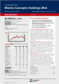 Matrix Concepts Holdings Bhd