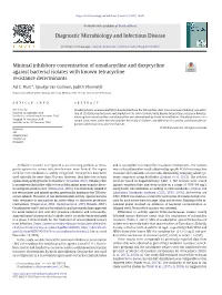 Minimal Inhibitory Concentration of Omadacycline and Doxycycline Against Bacterial Isolates with Known Tetracycline Resistance Determinants