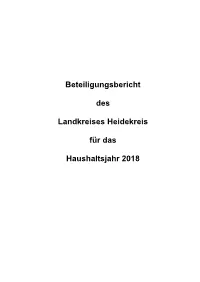 Beteiligungsbericht Des Landkreises Heidekreis Für Das Haushaltsjahr 2018