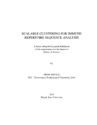 Scalable Clustering for Immune Repertoire Sequence Analysis