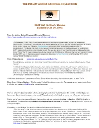 The Miriam Weiner Archival Collection