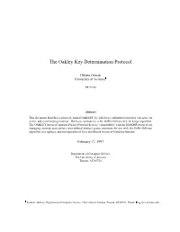 The Oakley Key Determination Protocol