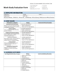 Work-Study Evaluation Form