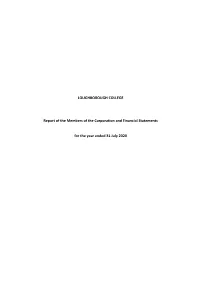 Accounts 2019-2020 Loughborough College