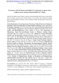First Results from the Austrian School-SARS-Cov-2 Study