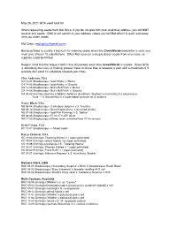 May 26, 2021 GHA Seed Fund List When Requesting Seeds from Mel