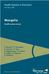 Mongolia Health System Review