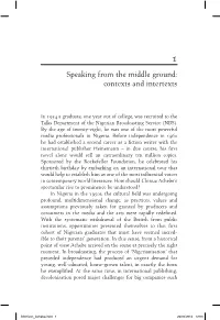 Speaking from the Middle Ground: Contexts and Intertexts
