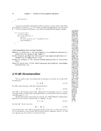 2.10 QR Decomposition