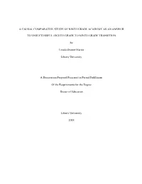 A Causal Comparative Study of Ninth Grade Academy As an Answer To