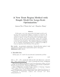 A New Trust Region Method with Simple Model for Large-Scale Optimization ∗
