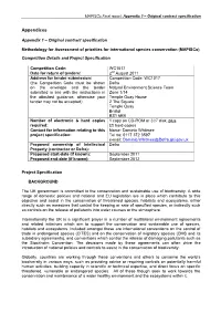 Appendix 1 – Original Contract Specification