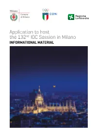 Application to Host the 132Nd IOC Session in Milano