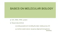 Basics on Molecular Biology ‡Ŷ