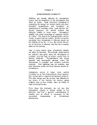 Chapter 4 ATMOSPHERIC STABILITY
