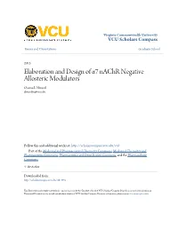 Elaboration and Design of Α7 Nachr Negative Allosteric Modulators Osama I