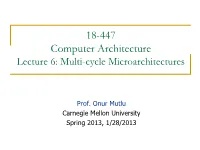 18-741 Advanced Computer Architecture Lecture 1: Intro And