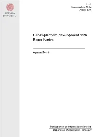 Cross-Platform Development with React Native