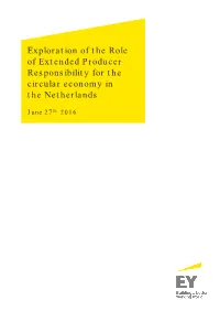Exploration of the Role of Extended Producer Responsibility for the Circular Economy in the Netherlands