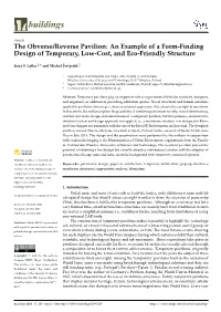 The Obverse/Reverse Pavilion: an Example of a Form-Finding Design of Temporary, Low-Cost, and Eco-Friendly Structure