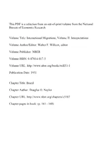 This PDF Is a Selection from an Out-Of-Print Volume from the National Bureau of Economic Research