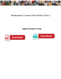 Development Consent Order Hinkley Point C