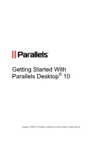 Getting Started with Parallels Desktop 10