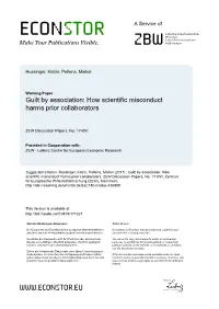 How Scientific Misconduct Harms Prior Collaborators