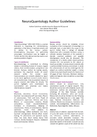 | Neuroscience + Quantum Physics&gt; Neuroquantology Copyright 2002