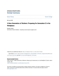 Preparing for Generation Z in the Workplace