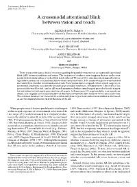 A Crossmodal Attentional Blink Between Vision and Touch