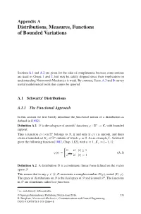Distributions, Measures, Functions of Bounded Variations