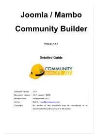 Joomla / Mambo Community Builder