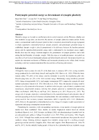 Postsynaptic Potential Energy As Determinant of Synaptic Plasticity