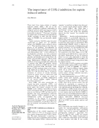 The Importance of COX-2 Inhibition for Aspirin Induced Asthma