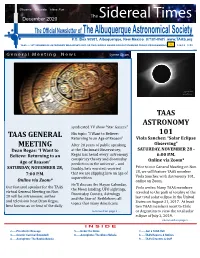 The Sidereal Times December 2020