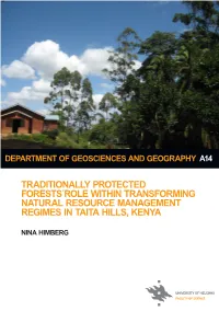 Traditionally Protected Forests' Role Within Transforming Natural
