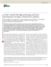 Cited2 Controls Left-Right Patterning and Heart Development Through a Nodal-Pitx2c Pathway