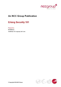 Erlang Security 101